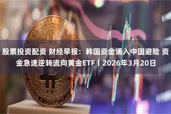 股票投资配资 财经早报：韩国资金涌入中国避险 资金急速逆转流向黄金ETF丨2026年3月20日
